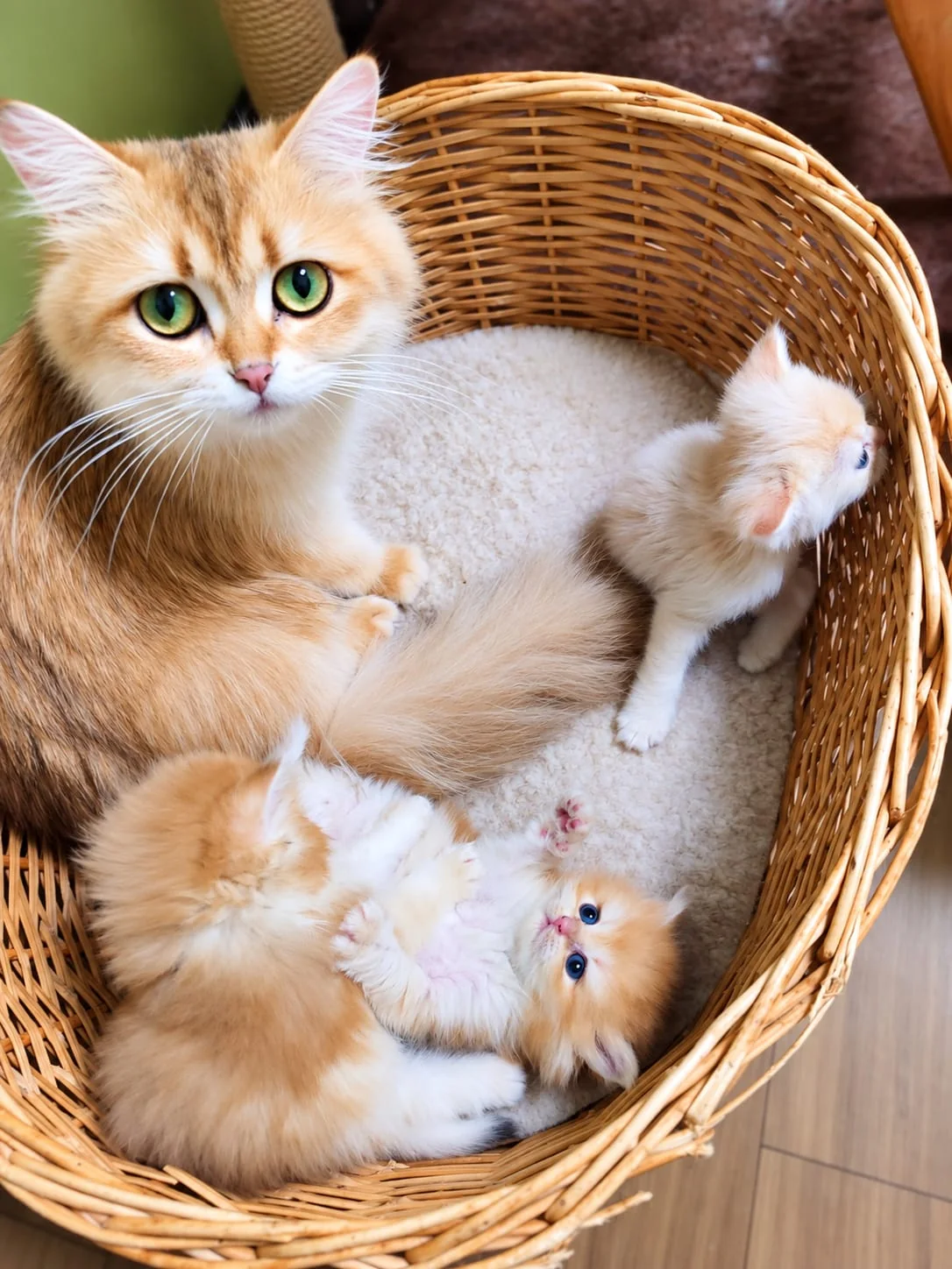 Maria with kittens